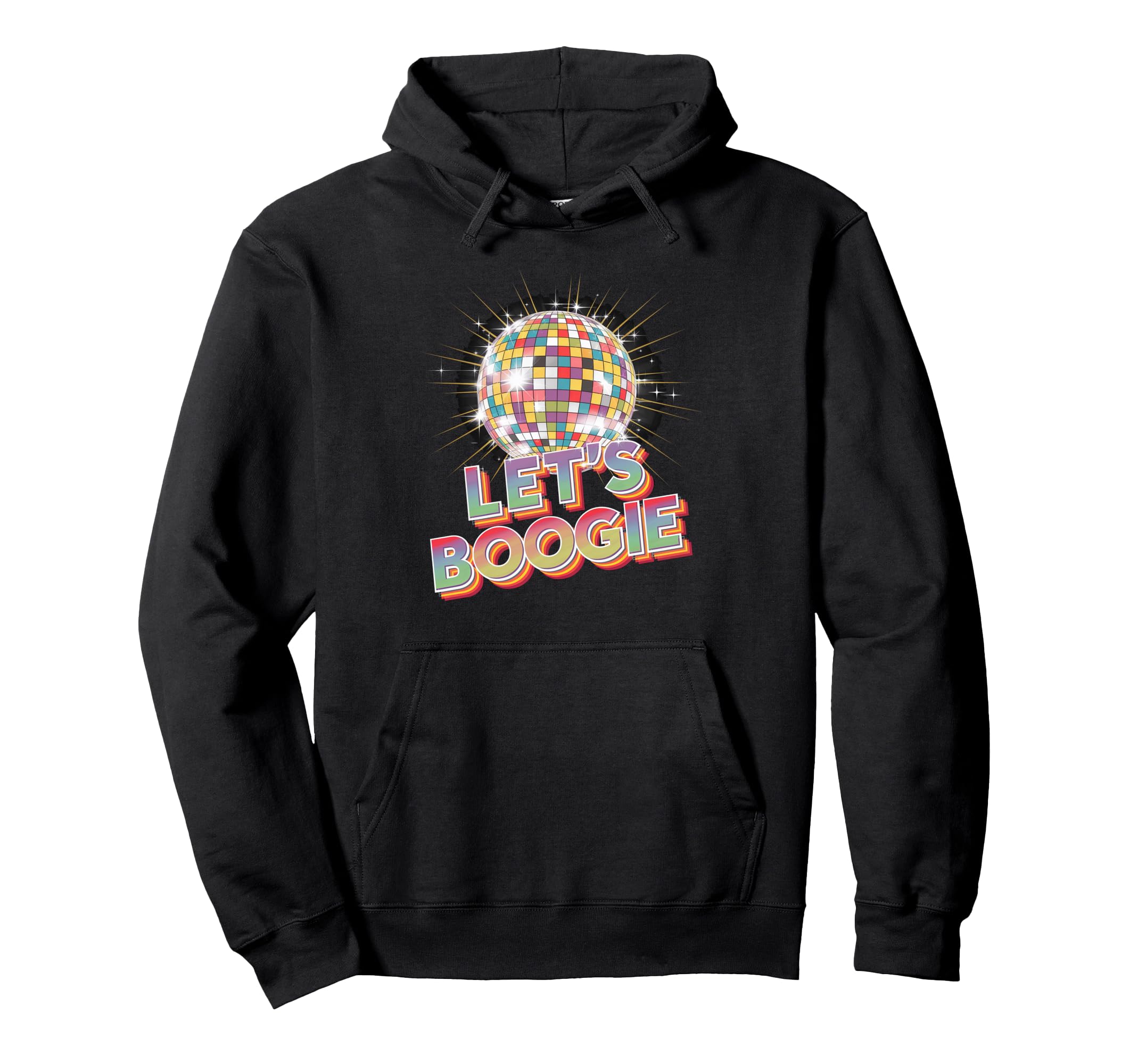 Disco Ball Lets Boogie Fever Discoball Party Hoodie - Unique Graphic Unisex - T-Shirt, Sweatshirt, Hoodie