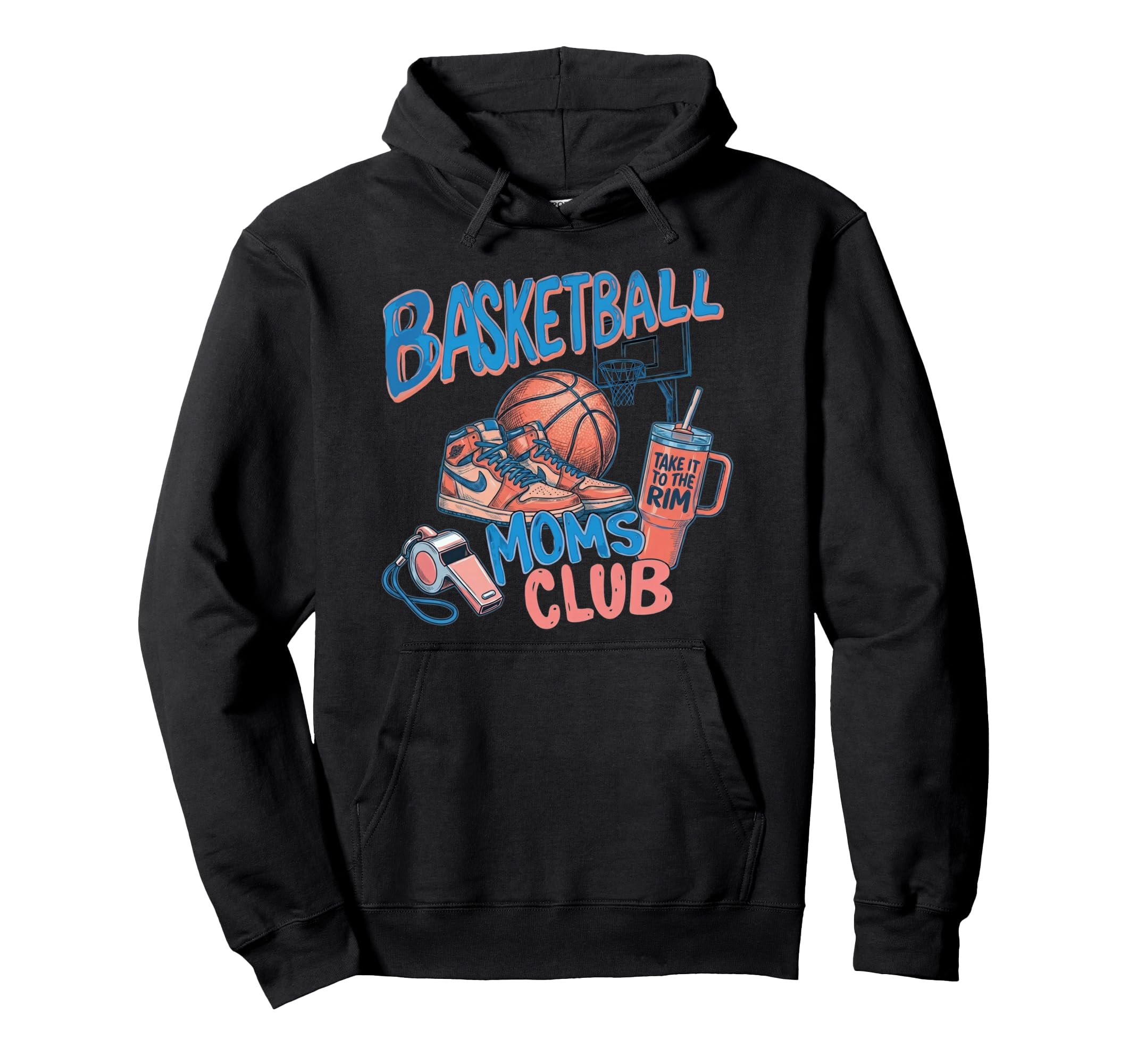 Mom Basketball Game Day Sneaker Hoodie - Fun Novelty Design Unisex - T-Shirt, Sweatshirt, Hoodie
