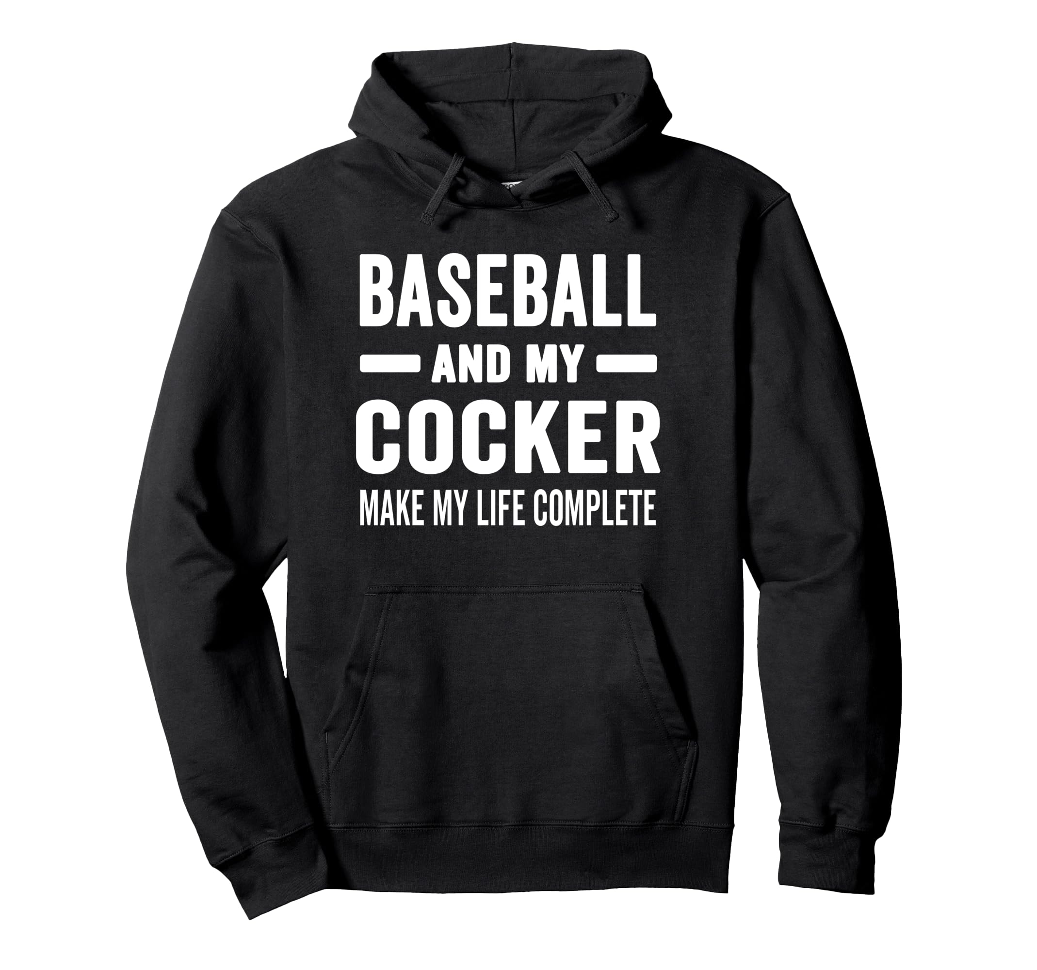 Baseball And My Cocker Mama Dog Lover Hoodie - Novelty Apparel Unisex - T-Shirt, Sweatshirt, Hoodie