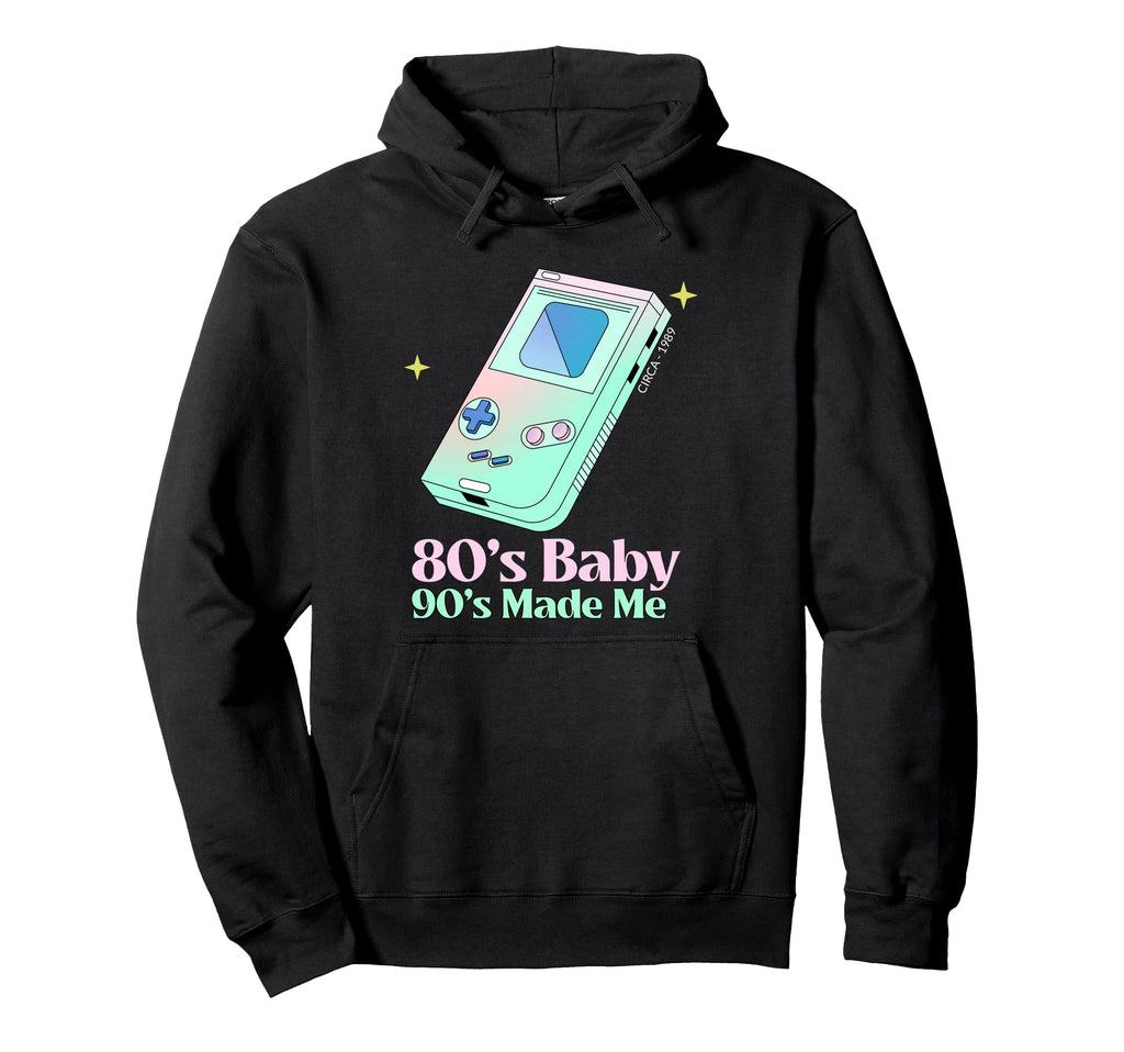 80S 90S Made Me Nostalgia Hoodie - Casual Everyday Wear Men Women - T-Shirt, Sweatshirt, Hoodie