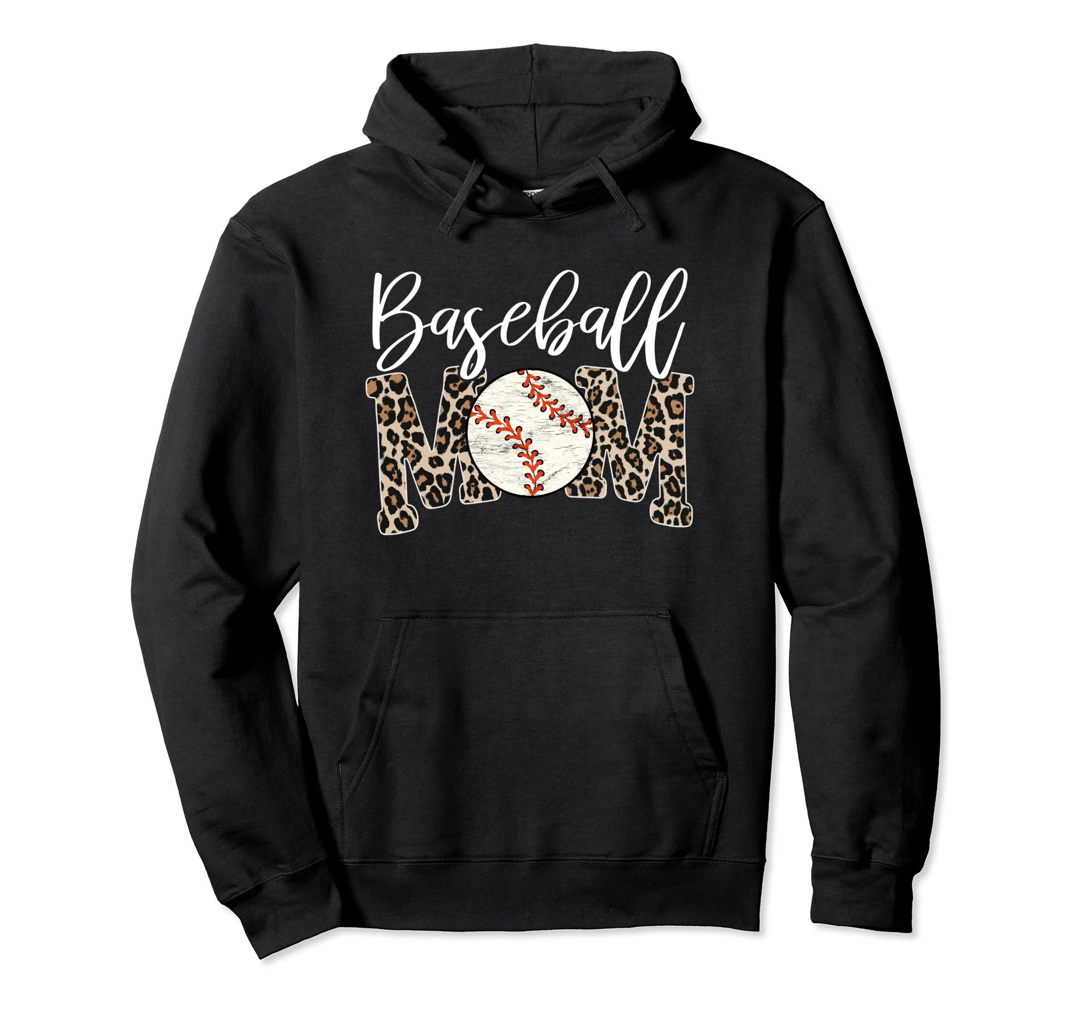 Leopard Baseball Mom Matching Hoodie - Casual Everyday Wear Unisex - T-Shirt, Sweatshirt, Hoodie
