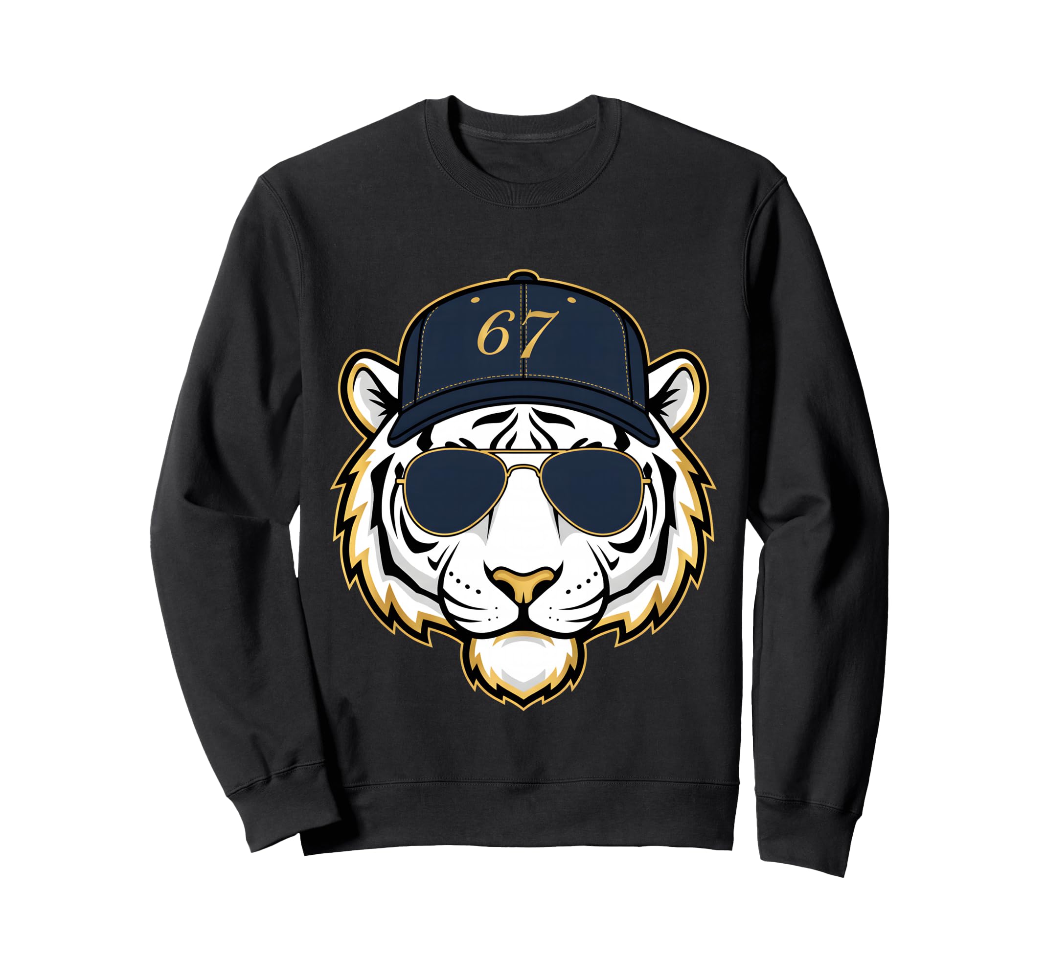 Tiger 67 Mascot Sports Team Sweatshirt - Aesthetic Graphic for Adults - T-Shirt, Sweatshirt, Hoodie