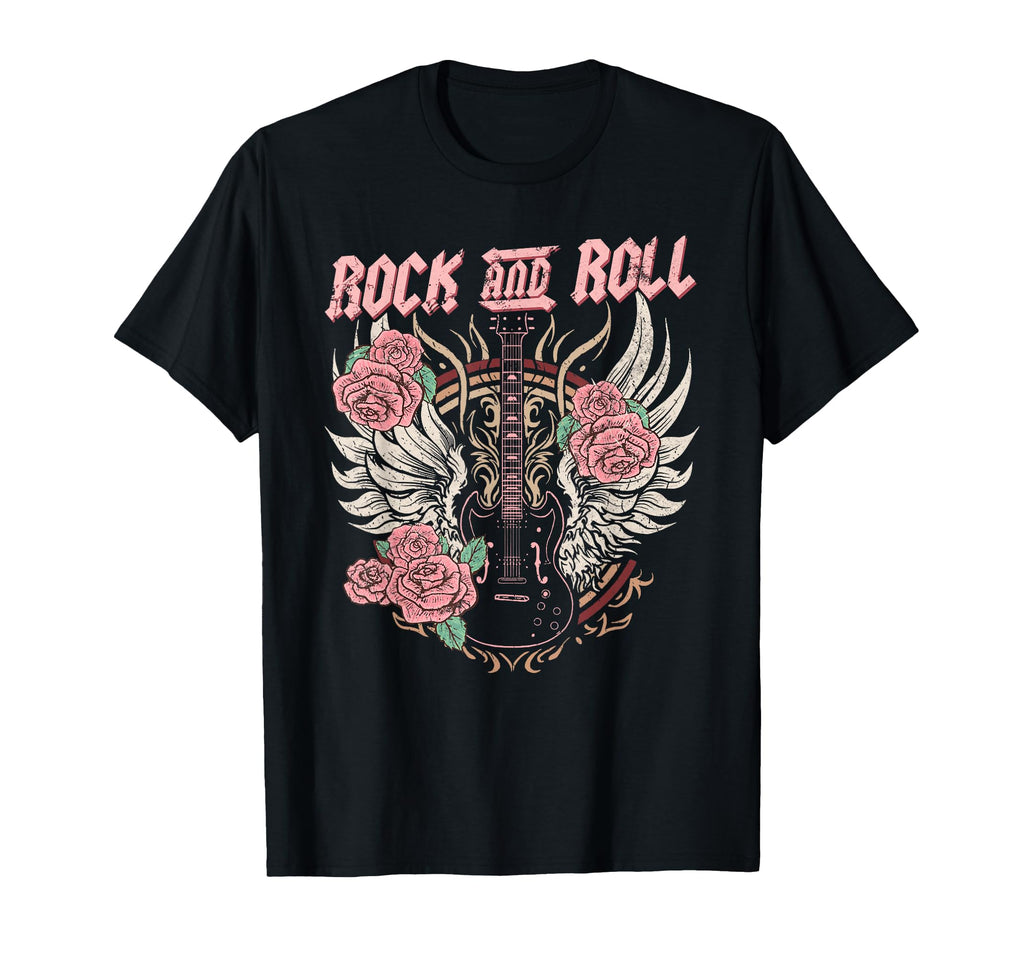 Rock And Roll Guitar Rock Music T-Shirt - Minimalist Print Men Women - T-Shirt, Sweatshirt, Hoodie