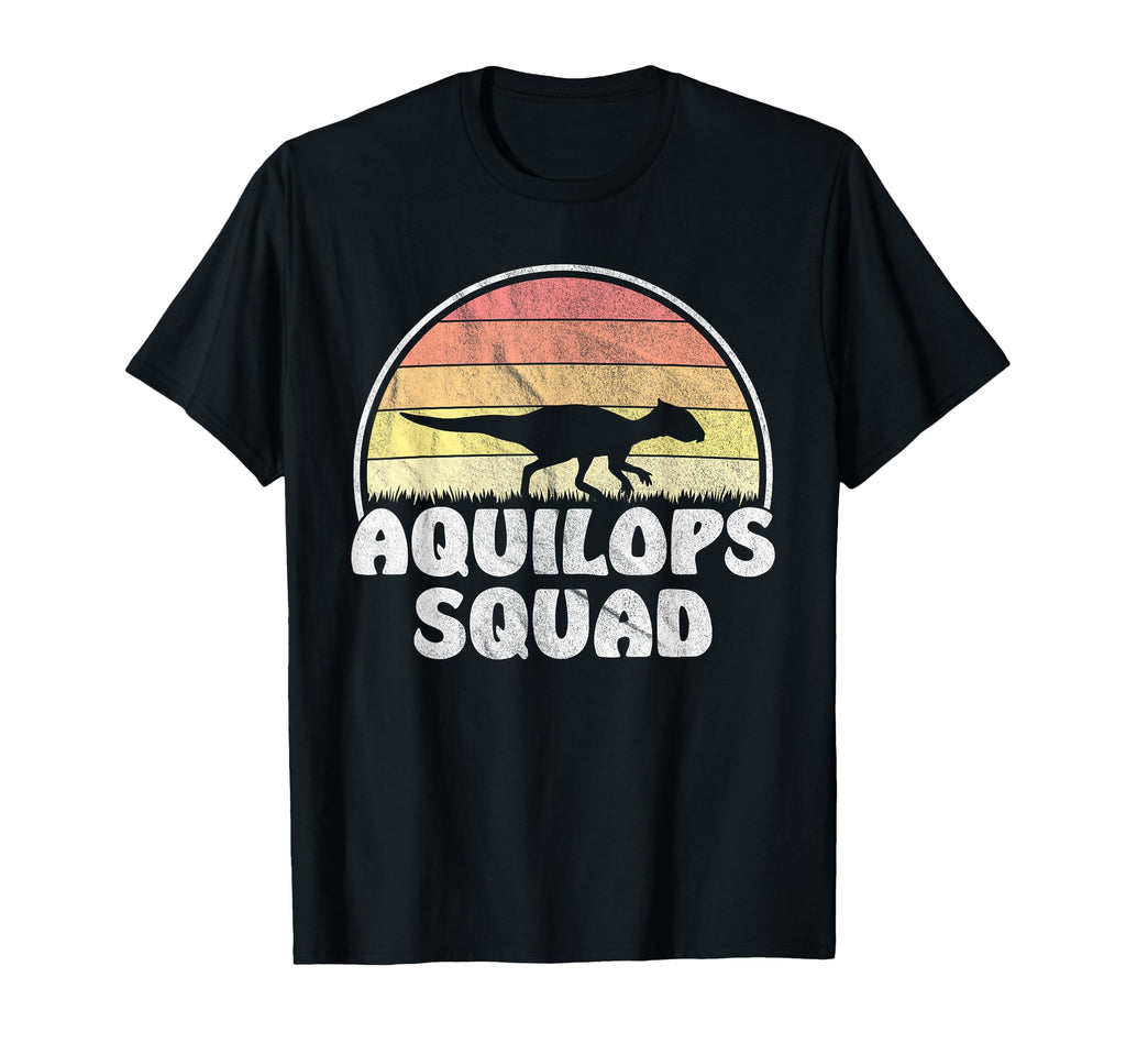 Aquilops Squad Sunset Dinosaur T-Shirt - Graphic Print Men Women - T-Shirt, Sweatshirt, Hoodie