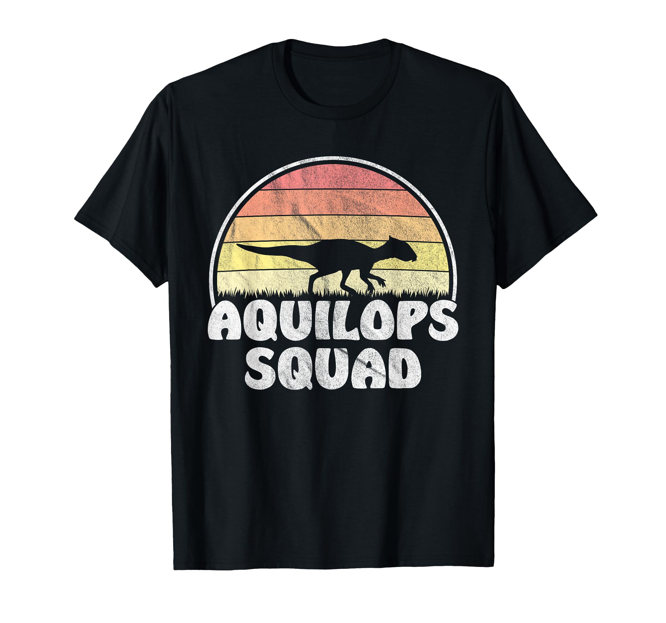 Aquilops Squad Sunset Dinosaur T-Shirt - Graphic Print Men Women - T-Shirt, Sweatshirt, Hoodie