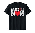 Heart Love Baseball Mom Mama Happy T-Shirt - Novelty Apparel for Adults - T-Shirt, Sweatshirt, Hoodie