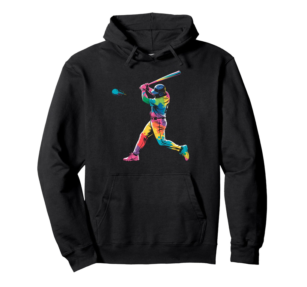 Paint Splash Baseball Player Coach Dad Fan Hoodie - Graphic Print Unisex - T-Shirt, Sweatshirt, Hoodie