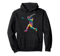 Paint Splash Baseball Player Coach Dad Fan Hoodie - Graphic Print Unisex - T-Shirt, Sweatshirt, Hoodie