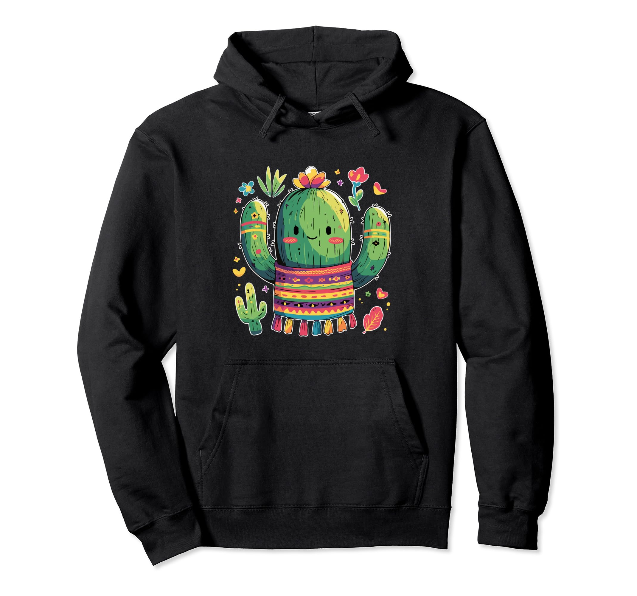 Cactus Serape Succulent Plant Cacti Hoodie - Trendy Graphic Men Women - T-Shirt, Sweatshirt, Hoodie