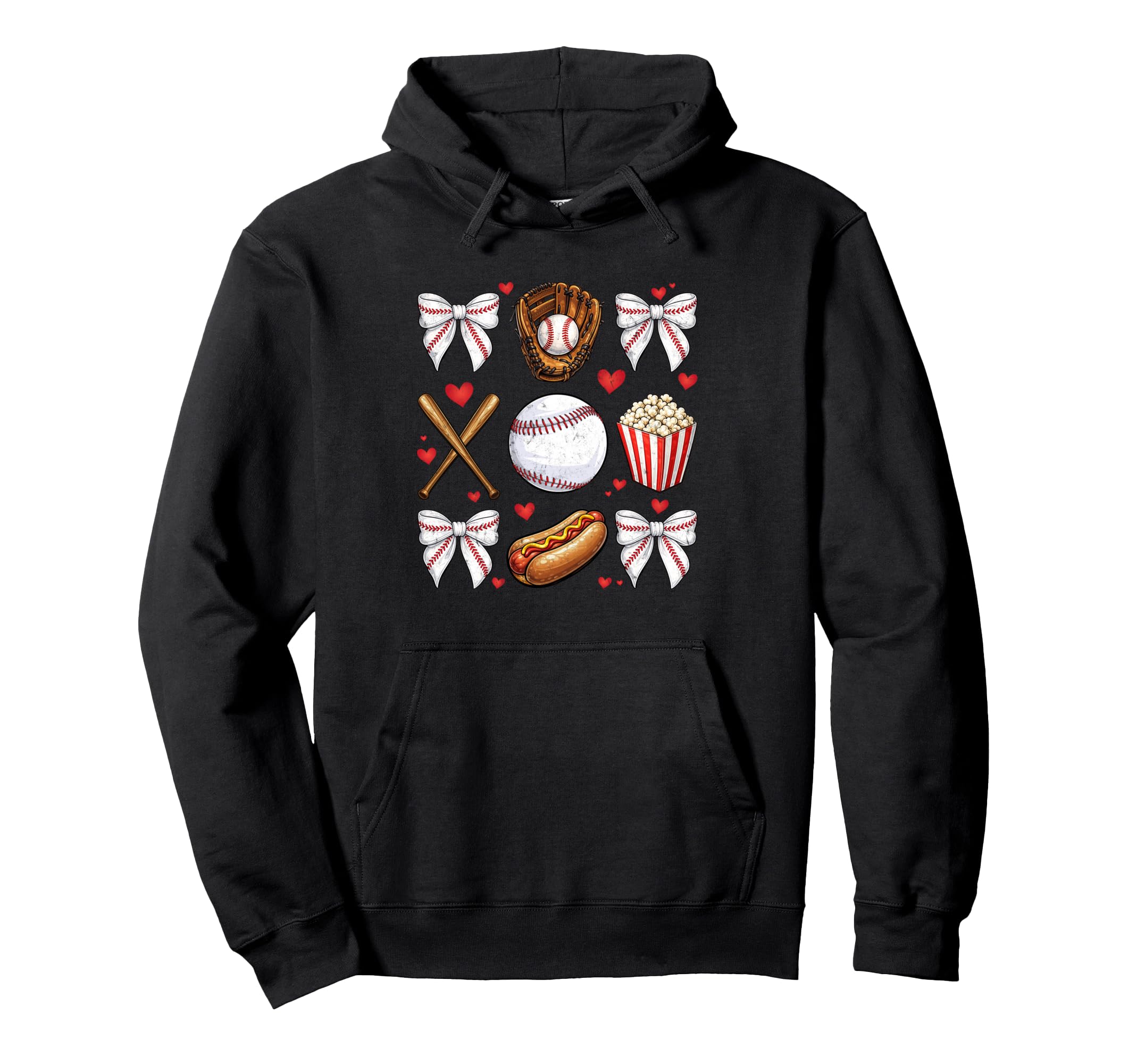 Baseball Mom Coquette Mothers Day Baseball Hoodie - Unique Graphic Unisex - T-Shirt, Sweatshirt, Hoodie