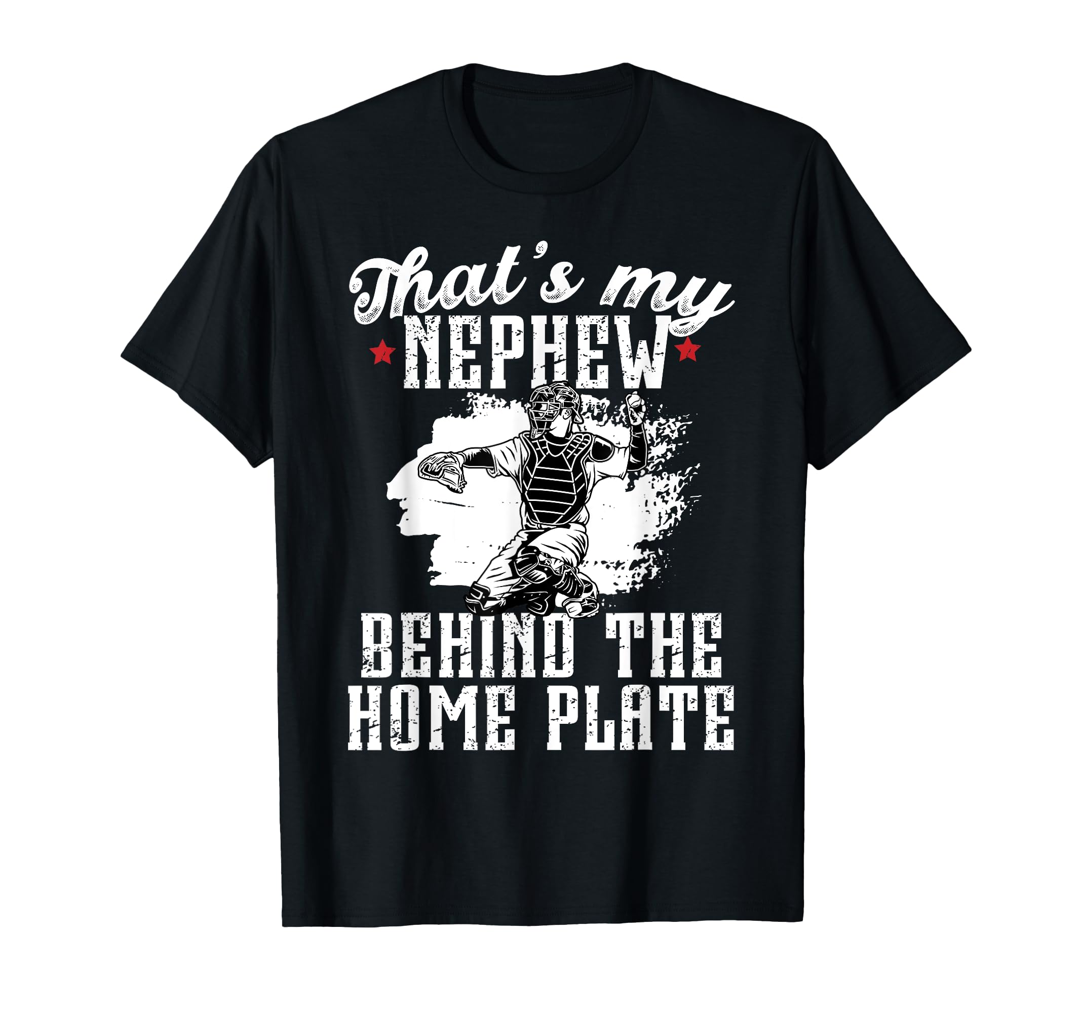 Proud Baseball Catcher Uncle Baseball T-Shirt - Custom Art Print Unisex - T-Shirt, Sweatshirt, Hoodie