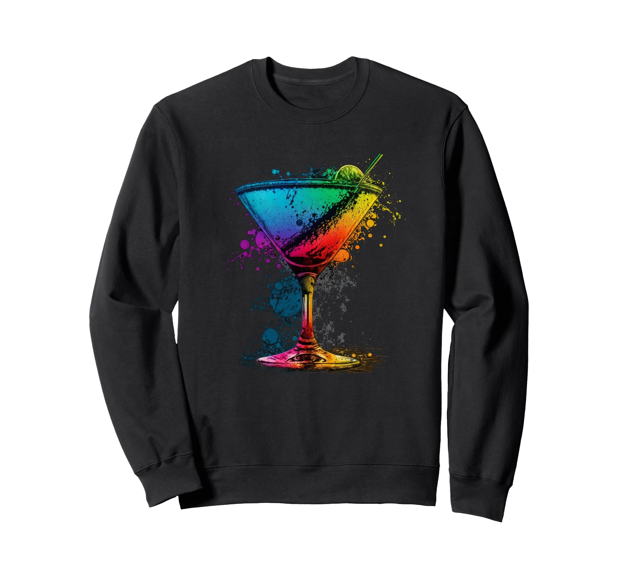 Martini Mixed Drink Colorful Sweatshirt - Casual Everyday Wear for Adults - T-Shirt, Sweatshirt, Hoodie