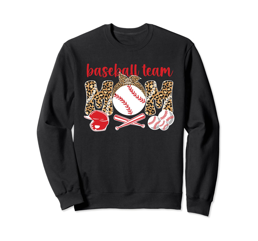 Baseball Team Mom Baseball Team Mama Sweatshirt - Trendy Graphic Unisex - T-Shirt, Sweatshirt, Hoodie