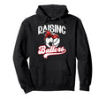 Raising Ballers Soccer Volleyball Mom Hoodie - Streetwear Style for Adults - T-Shirt, Sweatshirt, Hoodie