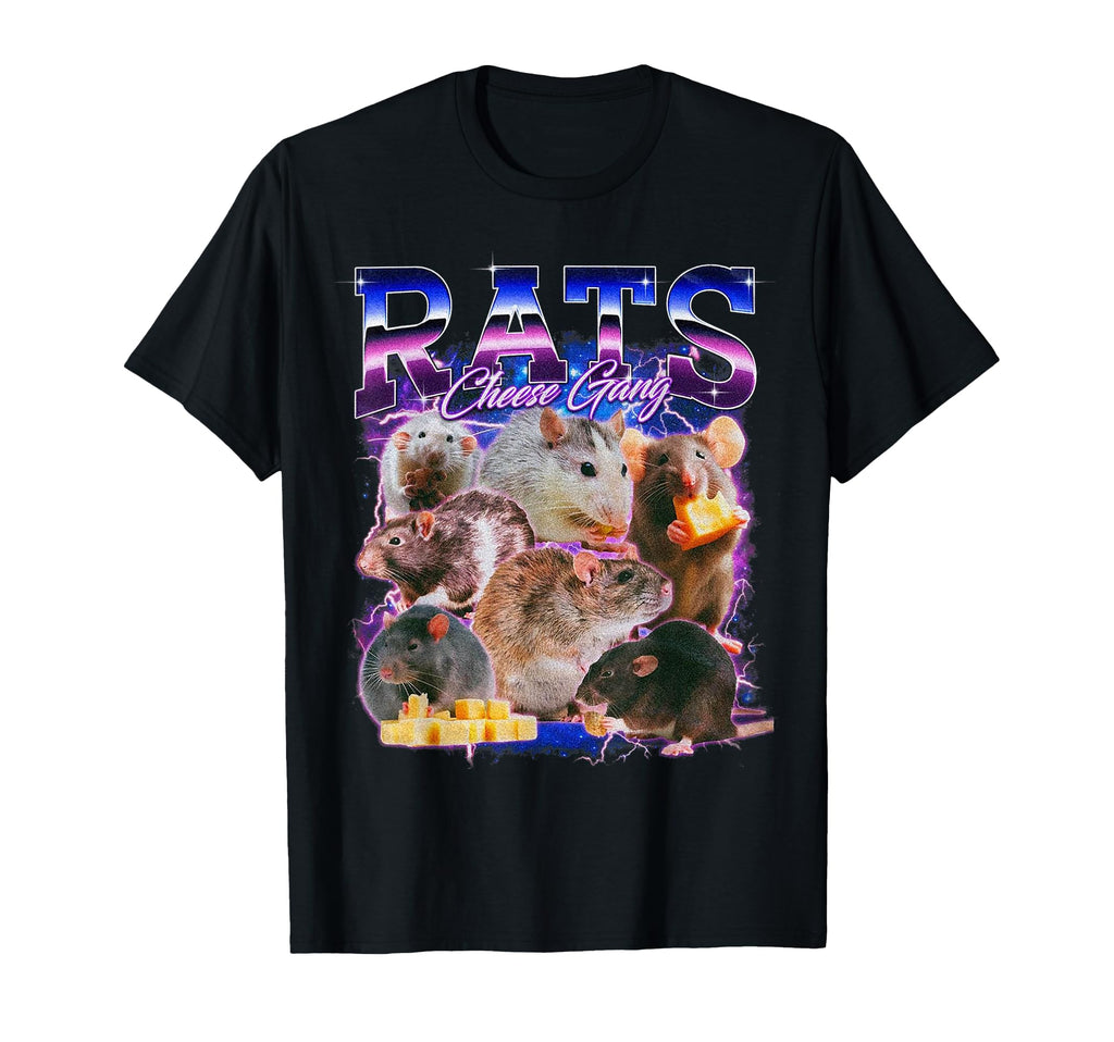 Funny Rats Cheese Gang 90S Aesthetic T-Shirt - Streetwear Style Men Women - T-Shirt, Sweatshirt, Hoodie