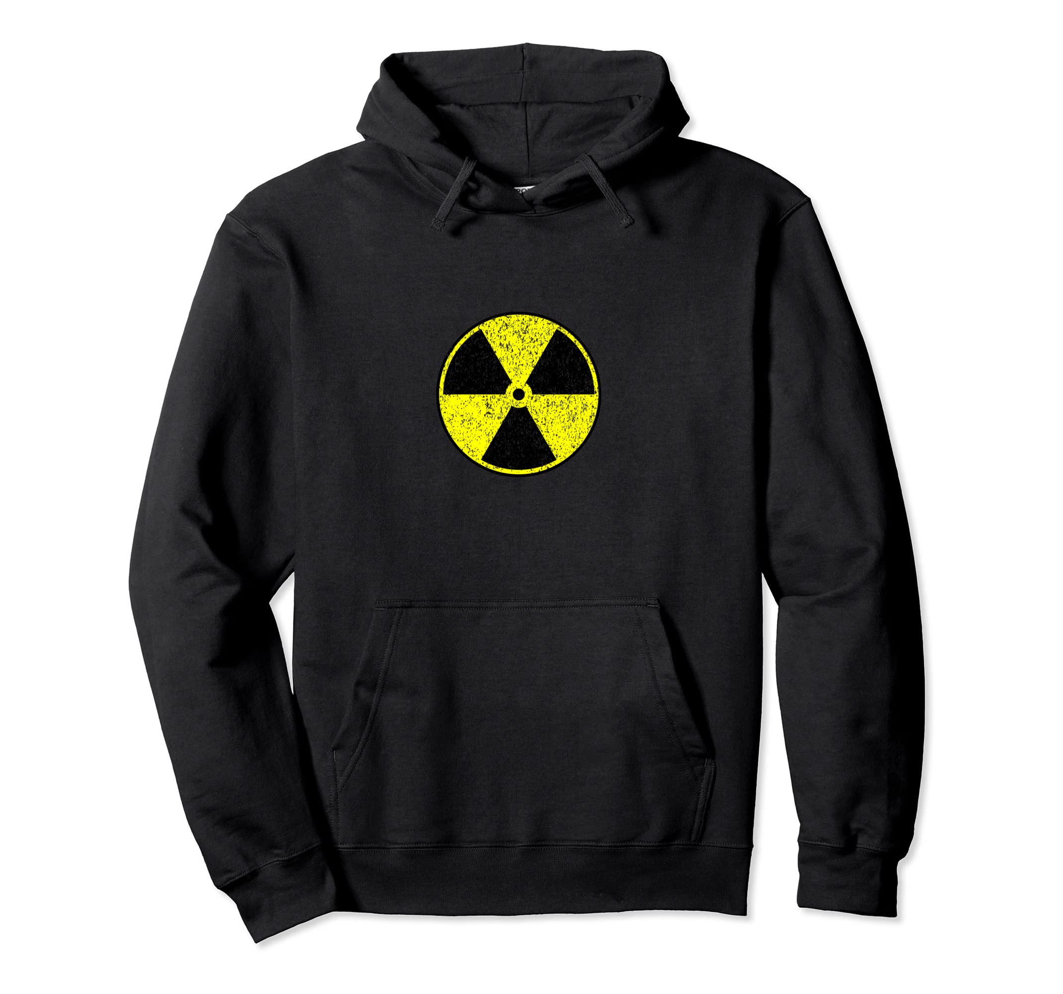 Radioactive Nuclear War Warning Hoodie - Minimalist Print for Adults - T-Shirt, Sweatshirt, Hoodie