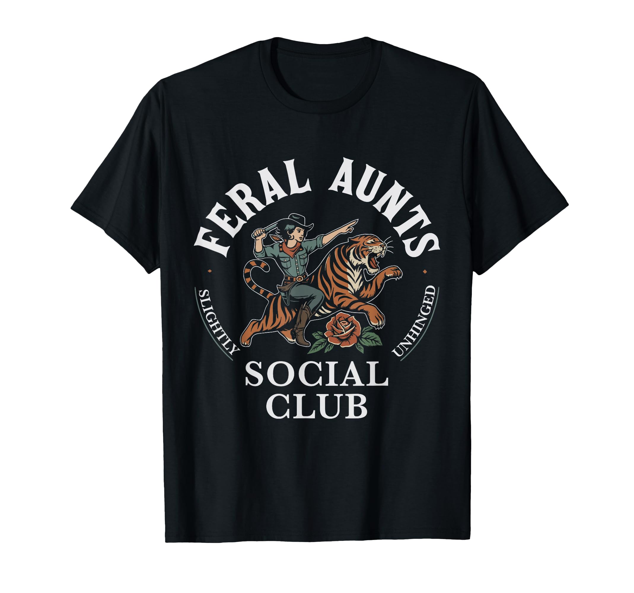 Feral Aunts Social Club Western Cowgirl T-Shirt - Trendy Graphic Unisex - T-Shirt, Sweatshirt, Hoodie