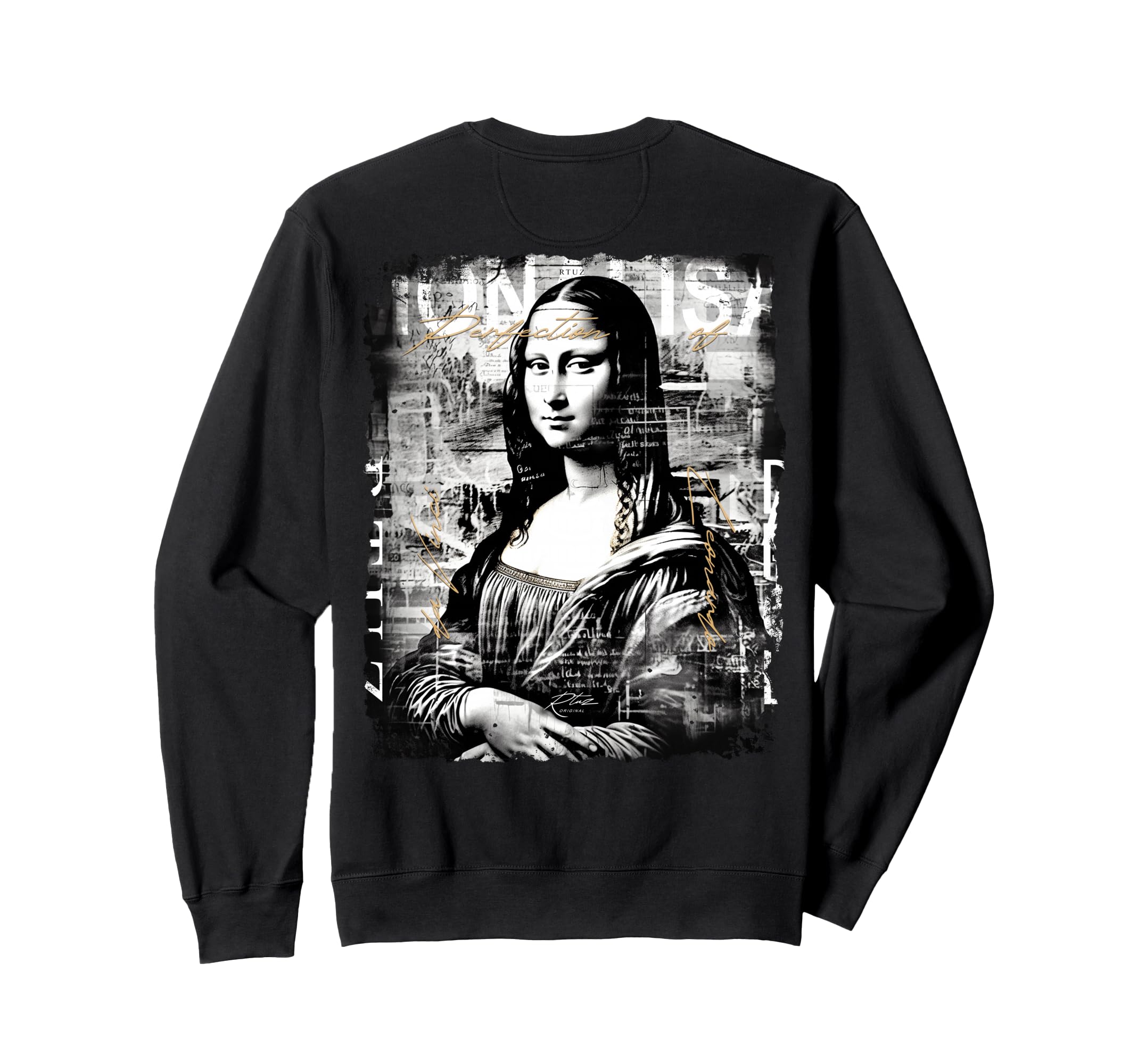 Mona Lisa Art Y2K Back Streetwear Sweatshirt - Fun Novelty Design Men Women - T-Shirt, Sweatshirt, Hoodie