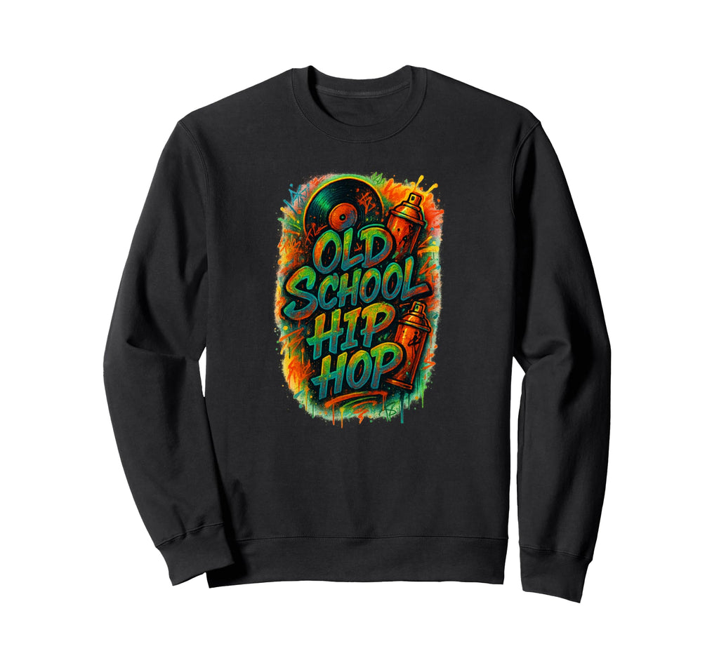 Old School Hip Hop Graffiti Vinyl Sweatshirt - Custom Art Print for Adults - T-Shirt, Sweatshirt, Hoodie
