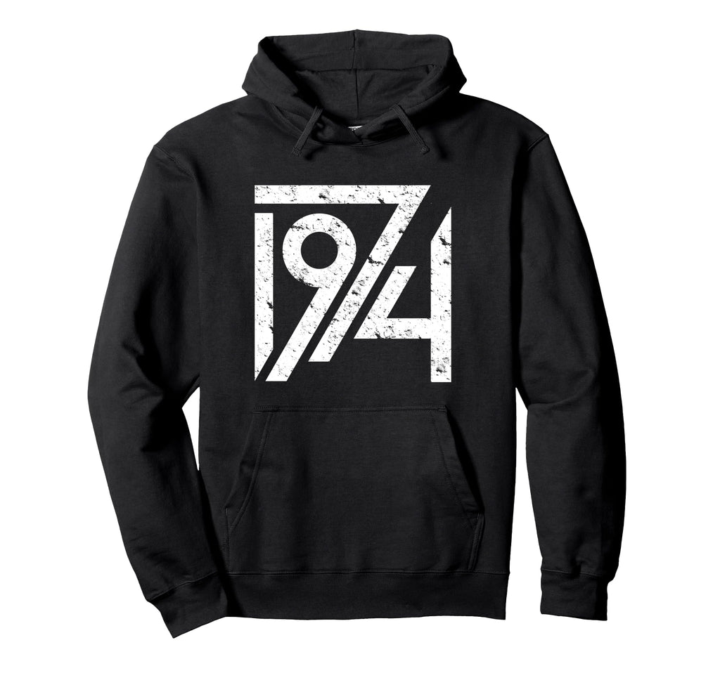 1974 Birthday Grunge Alternative Hoodie - Fun Novelty Design for Adults - T-Shirt, Sweatshirt, Hoodie