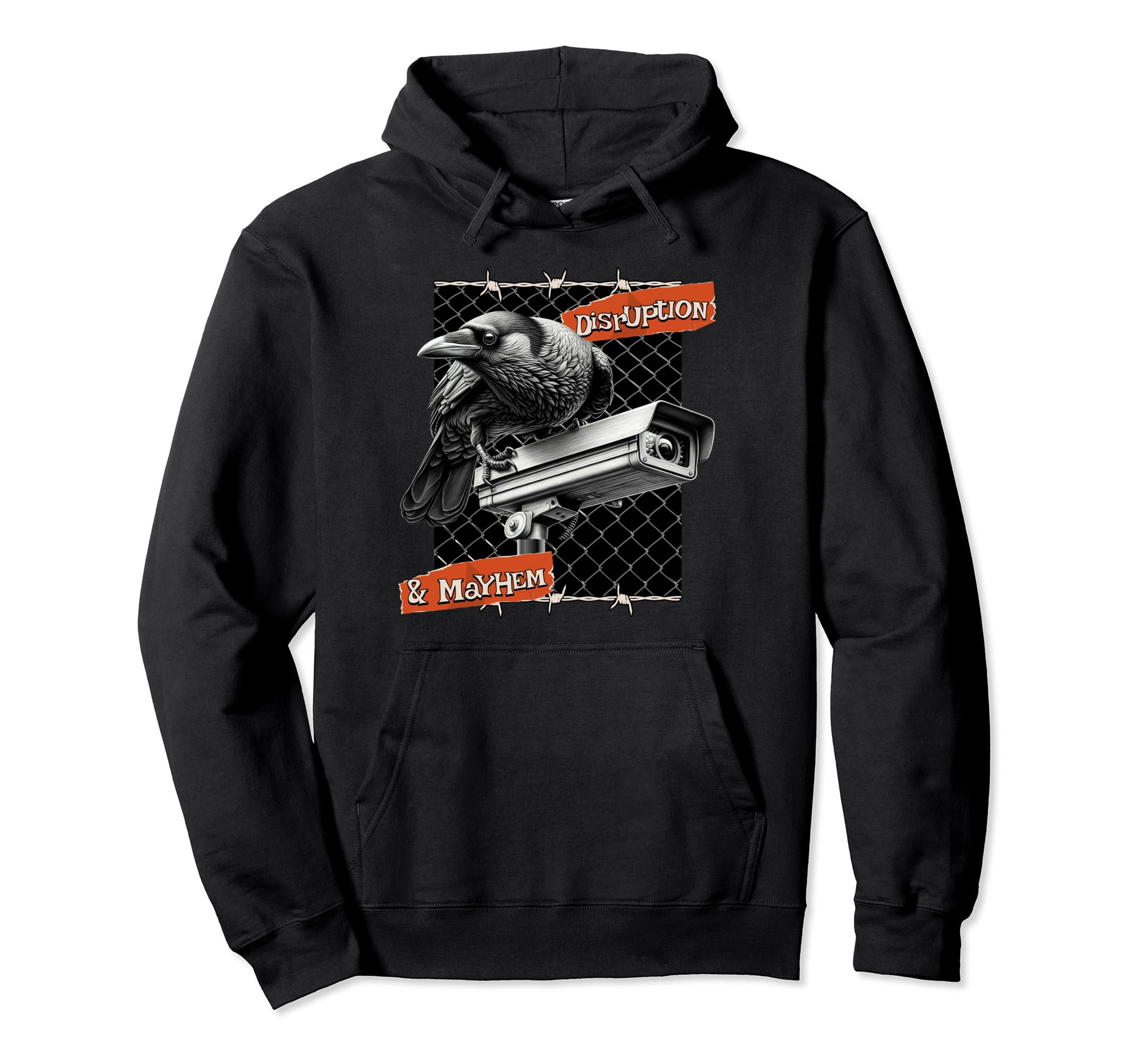 Bird And Security Camera Lovers Hoodie - Streetwear Style for Adults - T-Shirt, Sweatshirt, Hoodie