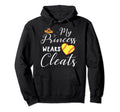 My Princess Wears Cleats Softball Gift Mom Hoodie - Trendy Graphic Unisex - T-Shirt, Sweatshirt, Hoodie