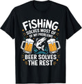 Fun Fishing Solves Most Of My Problems, Beer Lover - Adult & Kids T-Shirts, Sweatshirts & Hoodies apparel design preview 1