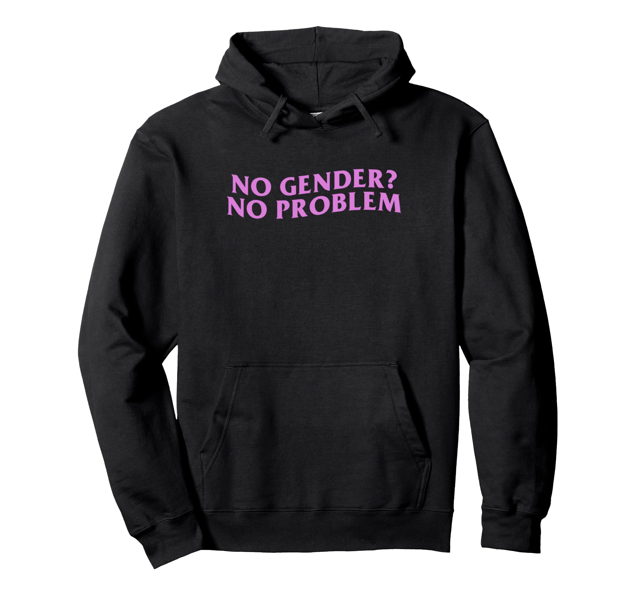 No Gender No Problem Y2K Aesthetic Nonbinary Hoodie - Graphic Print Unisex - T-Shirt, Sweatshirt, Hoodie