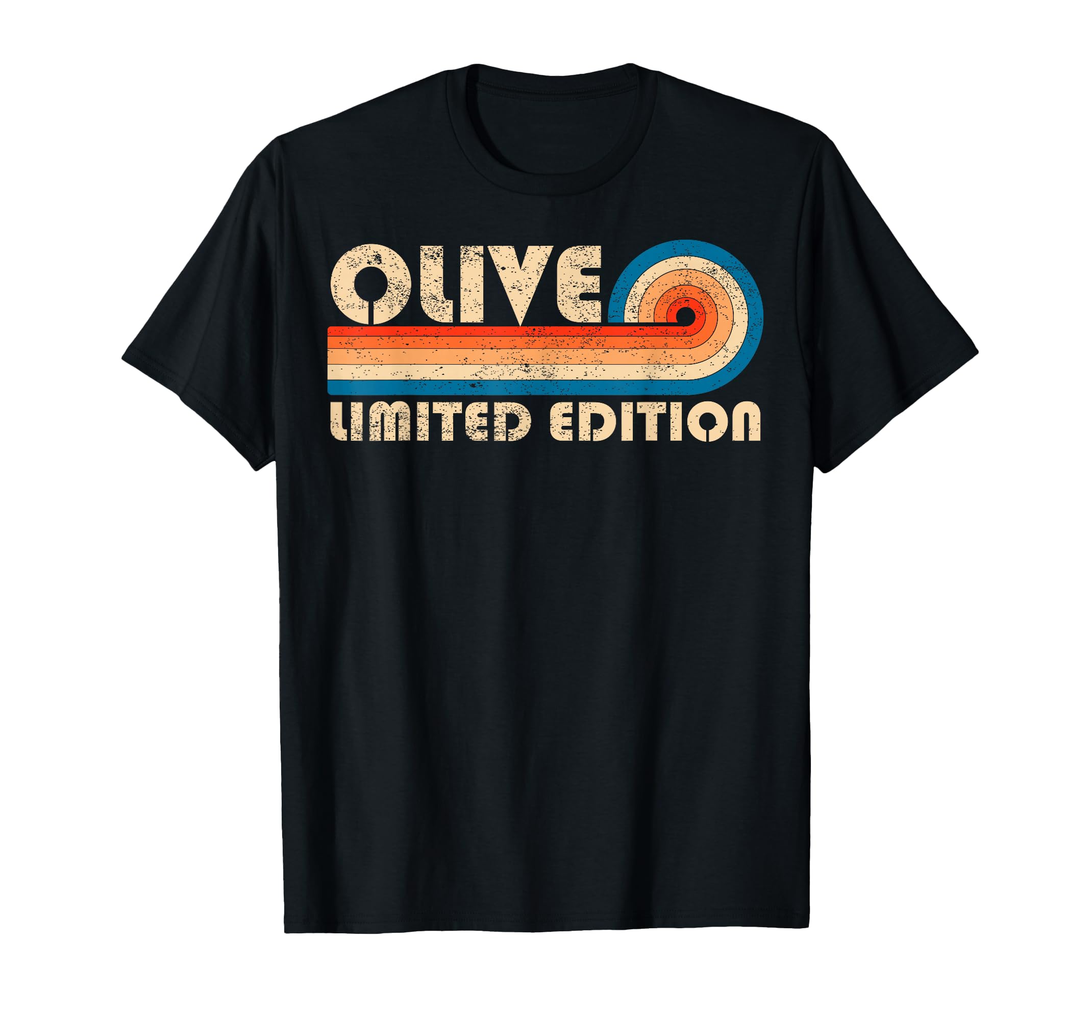 Olive 70S 80S Sunset Stripe T-Shirt - Fun Novelty Design Men Women - T-Shirt, Sweatshirt, Hoodie