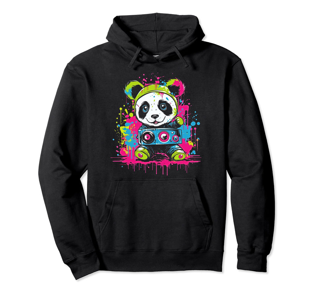 Kawaii Panda Dj Japanese Edm Y2K Hoodie - Minimalist Print Unisex - T-Shirt, Sweatshirt, Hoodie