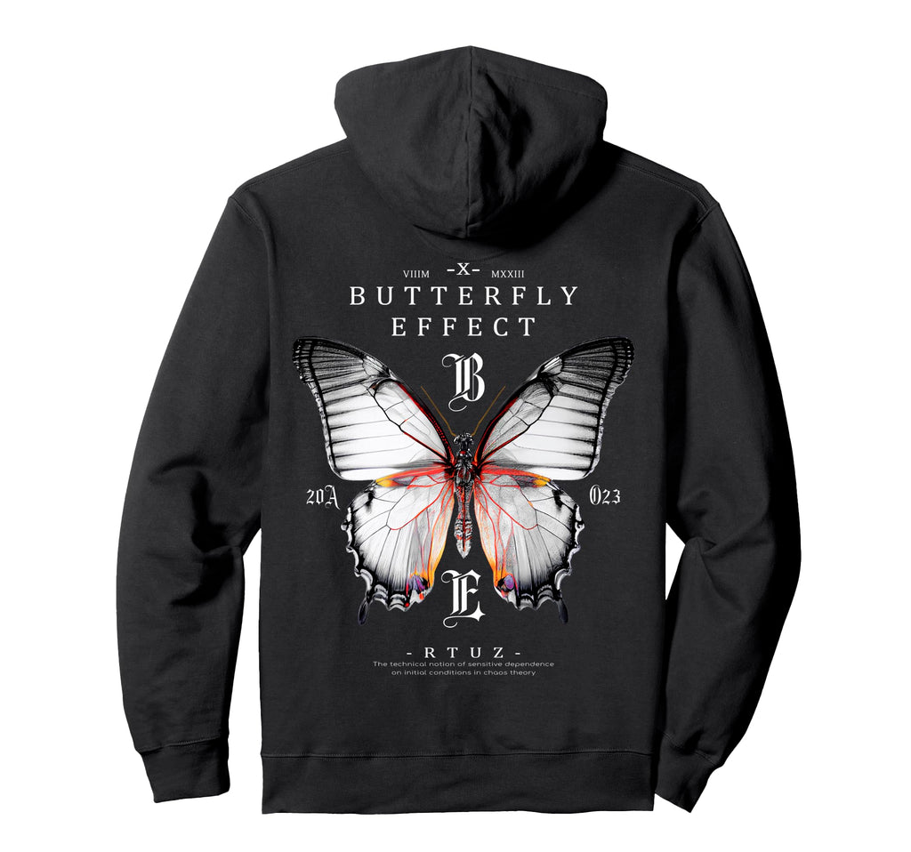 Y2K Back Streetwear Butterfly Hoodie - Graphic Print Unisex - T-Shirt, Sweatshirt, Hoodie
