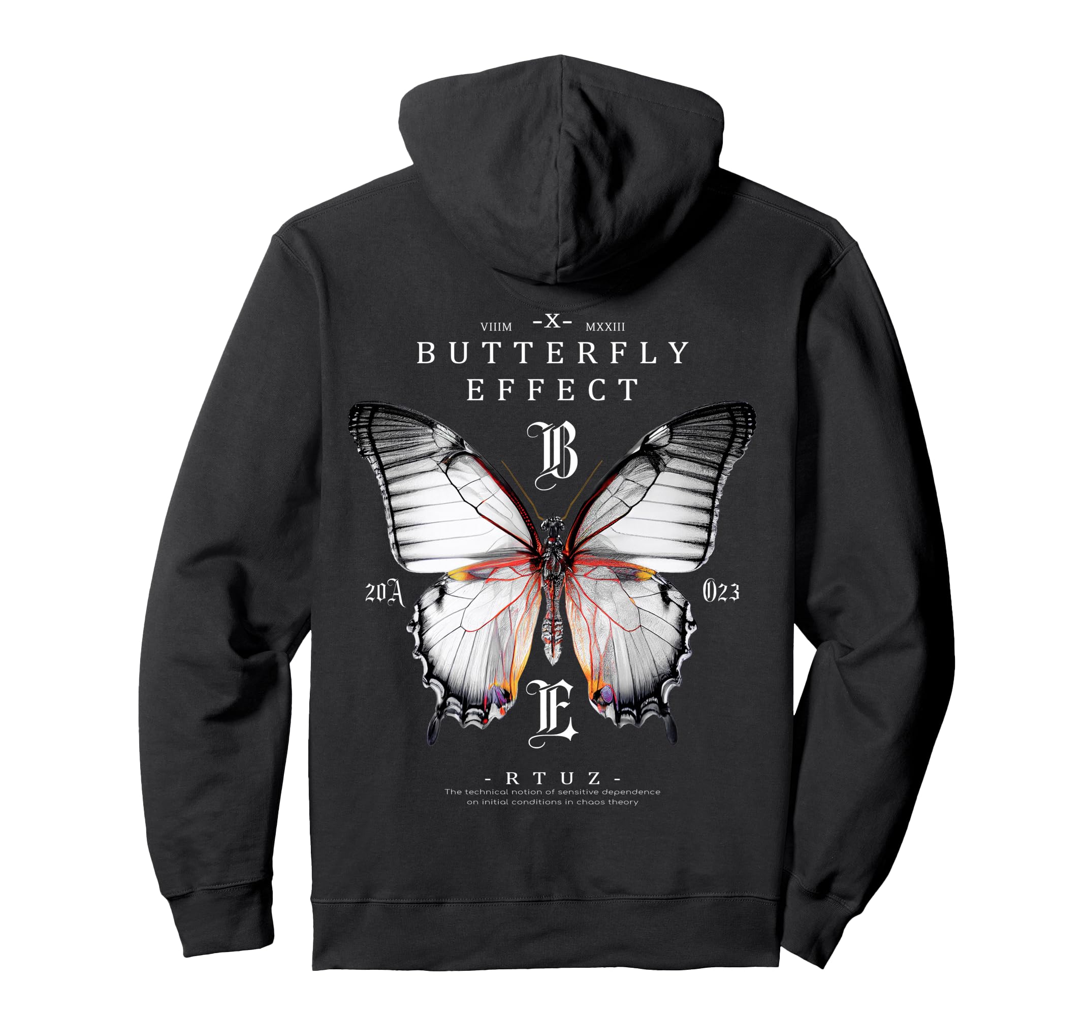 Y2K Back Streetwear Butterfly Hoodie - Graphic Print Unisex - T-Shirt, Sweatshirt, Hoodie