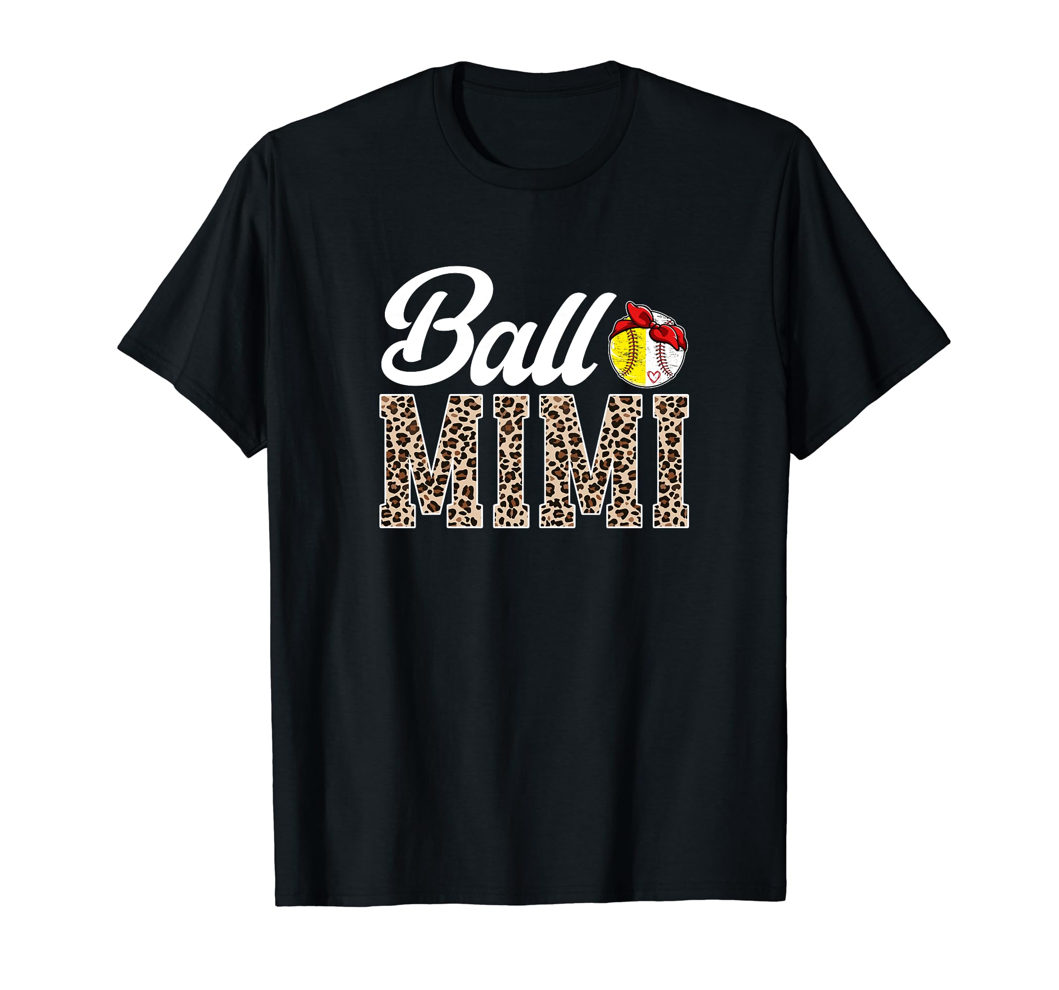 Ball Mimi Leopard Softball Baseball T-Shirt - Unique Graphic Men Women - T-Shirt, Sweatshirt, Hoodie