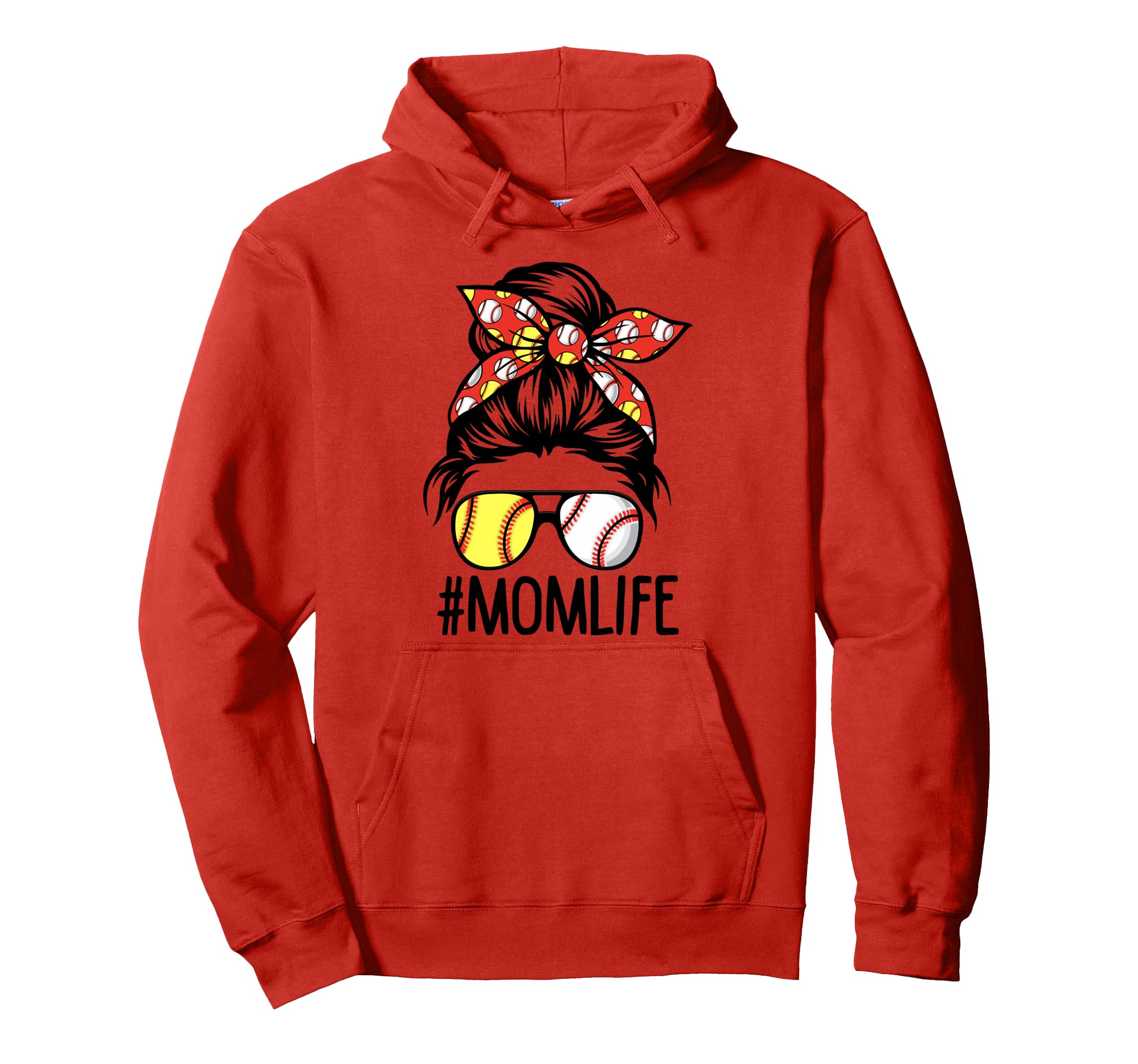 Dy Mom Life Softball Baseball Hoodie - Casual Everyday Wear for Adults - T-Shirt, Sweatshirt, Hoodie