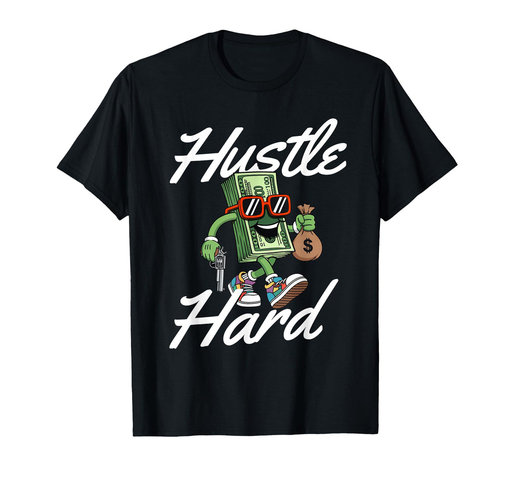Hustle Hard 80S 90S Old School Hip Hop T-Shirt - Unique Graphic Men Women - T-Shirt, Sweatshirt, Hoodie