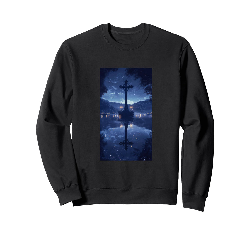 Gothic Cross Grunge Aesthetic Y2K Sweatshirt - Unique Graphic Men Women - T-Shirt, Sweatshirt, Hoodie