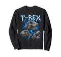 T Rex 90S Heavy Metal Sweatshirt - Fun Novelty Design for Adults - T-Shirt, Sweatshirt, Hoodie