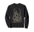 Crystals Flowers Moon Witchy E Sweatshirt - Casual Everyday Wear Unisex - T-Shirt, Sweatshirt, Hoodie