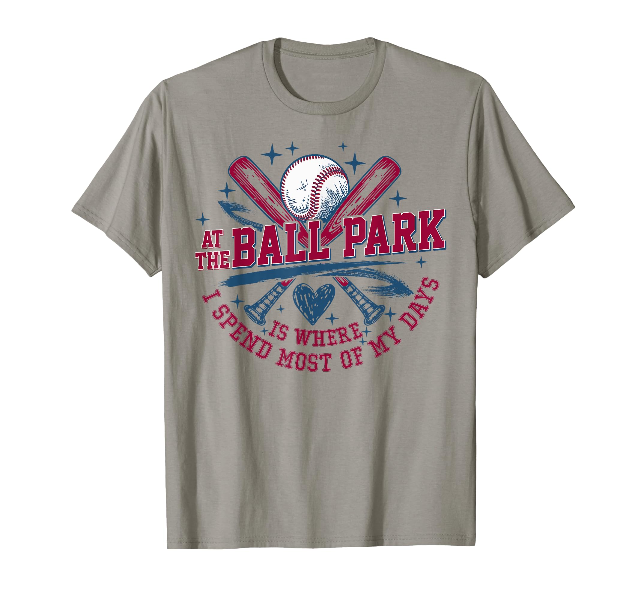 Ballpark Is Where I Spend Most My T-Shirt - Aesthetic Graphic for Adults - T-Shirt, Sweatshirt, Hoodie