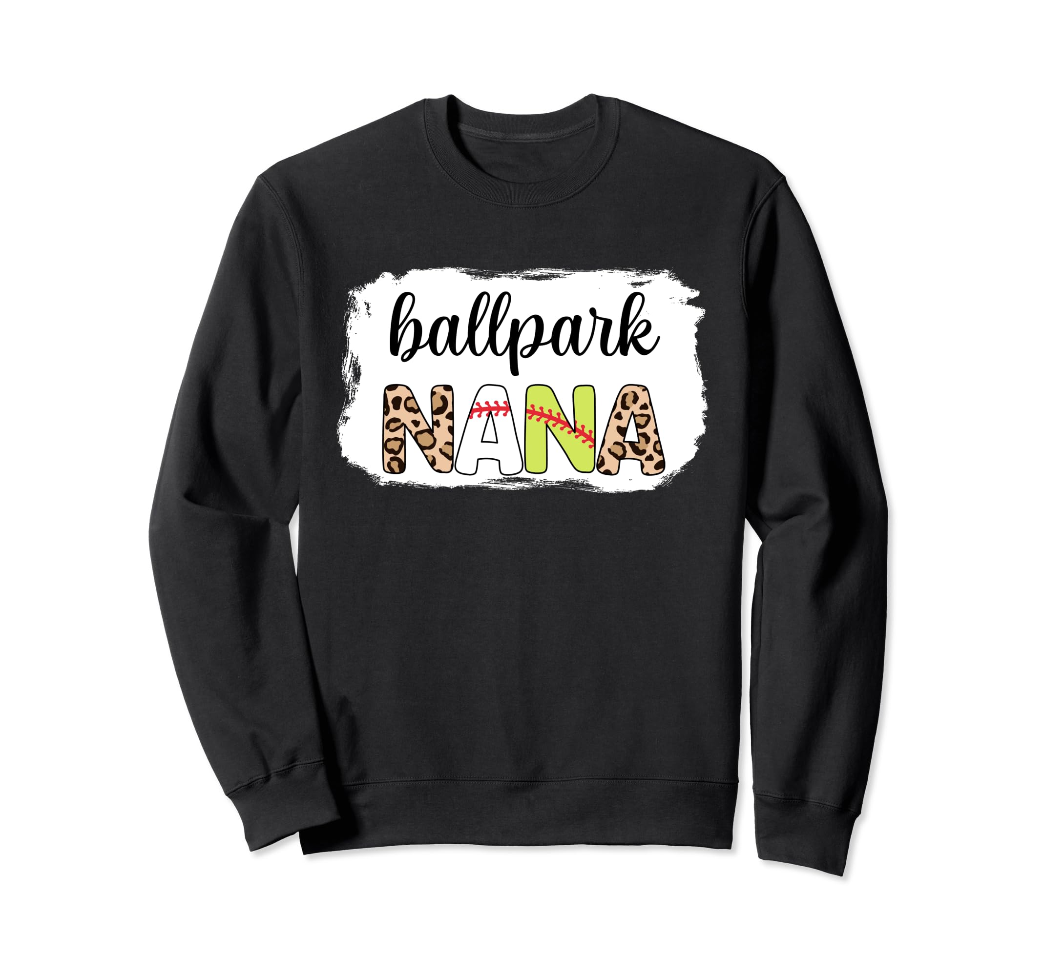 Bleached Ballpark Nana Baseball Sweatshirt - Trendy Graphic Unisex - T-Shirt, Sweatshirt, Hoodie