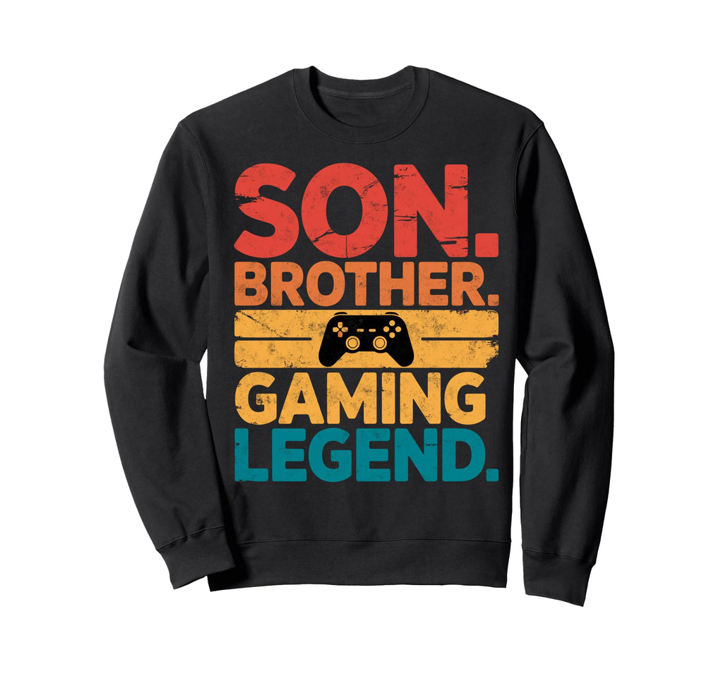 Son Brother Gamer Legend Video Sweatshirt - Minimalist Print Men Women - T-Shirt, Sweatshirt, Hoodie