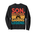 Son Brother Gamer Legend Video Sweatshirt - Minimalist Print Men Women - T-Shirt, Sweatshirt, Hoodie