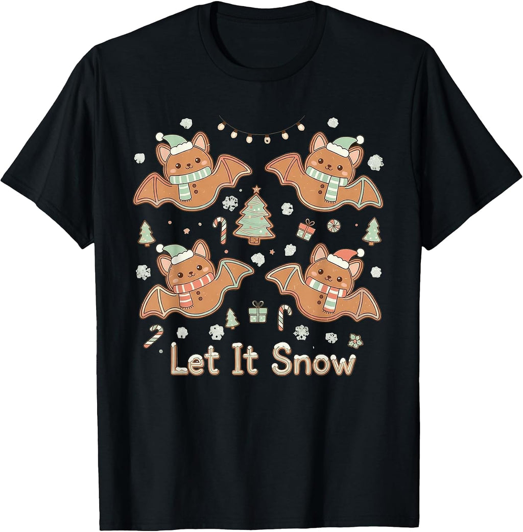 Gingerbread Bat Animals Holiday Art Merch Co. - Adult & Kids T-Shirts, Sweatshirts & Hoodies apparel design preview 1