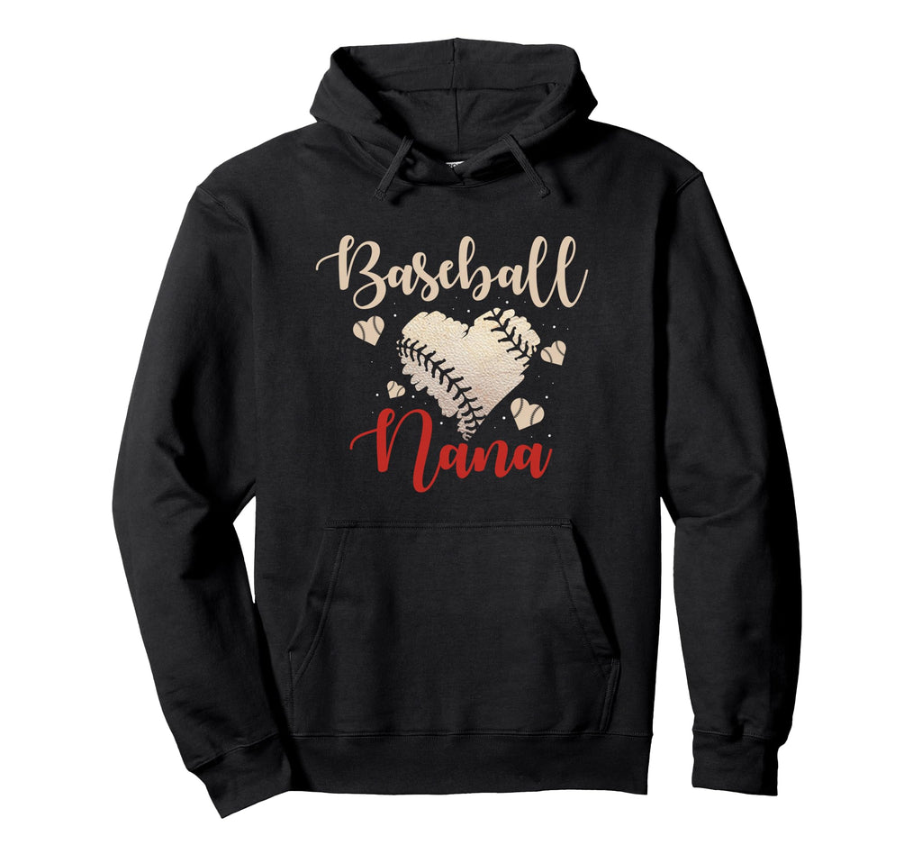 Baseball Nana Baseball Heart Nana Hoodie - Aesthetic Graphic for Adults - T-Shirt, Sweatshirt, Hoodie