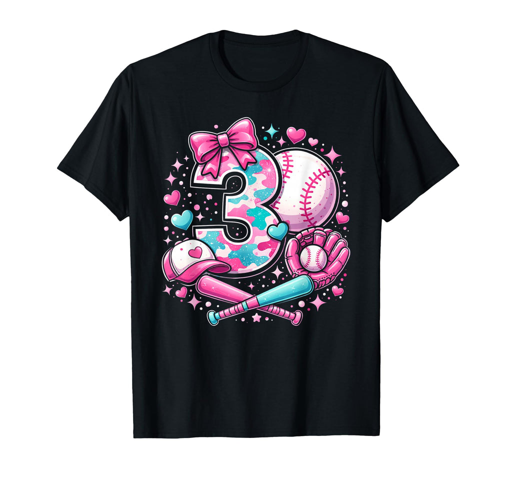 Baseball 3Rd Birthday Celebration T-Shirt - Aesthetic Graphic Unisex - T-Shirt, Sweatshirt, Hoodie