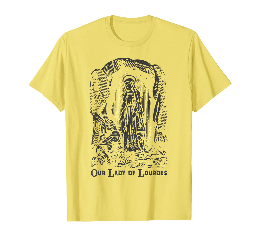 Our Lady Lourdes Bernadette Catholic T-Shirt - Minimalist Print Unisex - T-Shirt, Sweatshirt, Hoodie