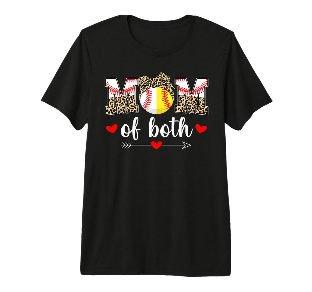 Mom Both Baseball Softball Mama Mothers T-Shirt - Aesthetic Graphic Unisex - T-Shirt, Sweatshirt, Hoodie