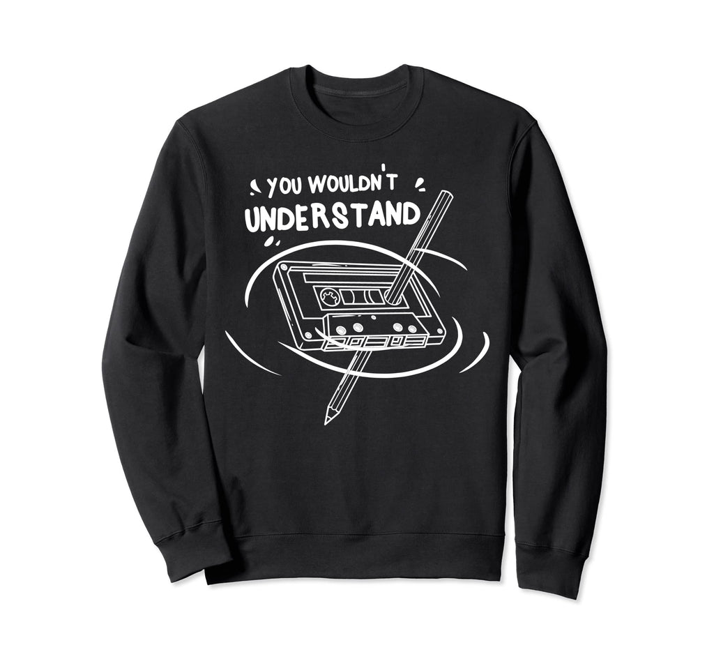 Never Forget Cassette Tape Old School Sweatshirt - Custom Art Print Unisex - T-Shirt, Sweatshirt, Hoodie
