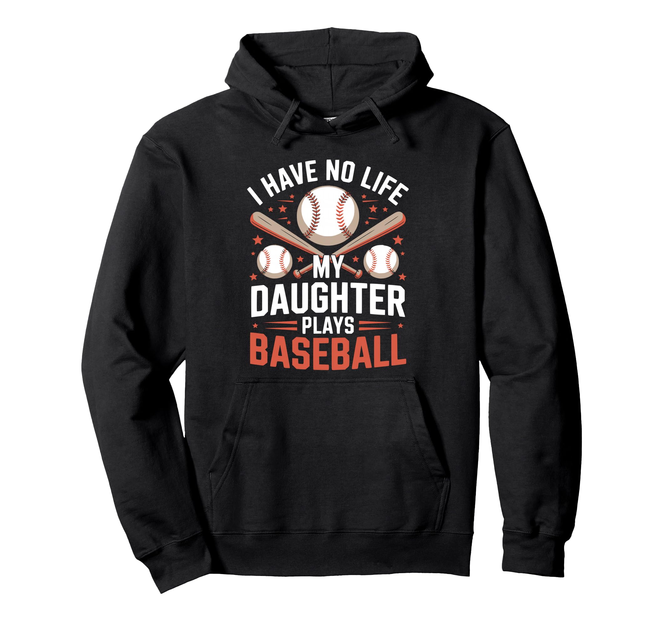 Funny Baseball Parents Daughter Mom Hoodie - Unique Graphic for Adults - T-Shirt, Sweatshirt, Hoodie