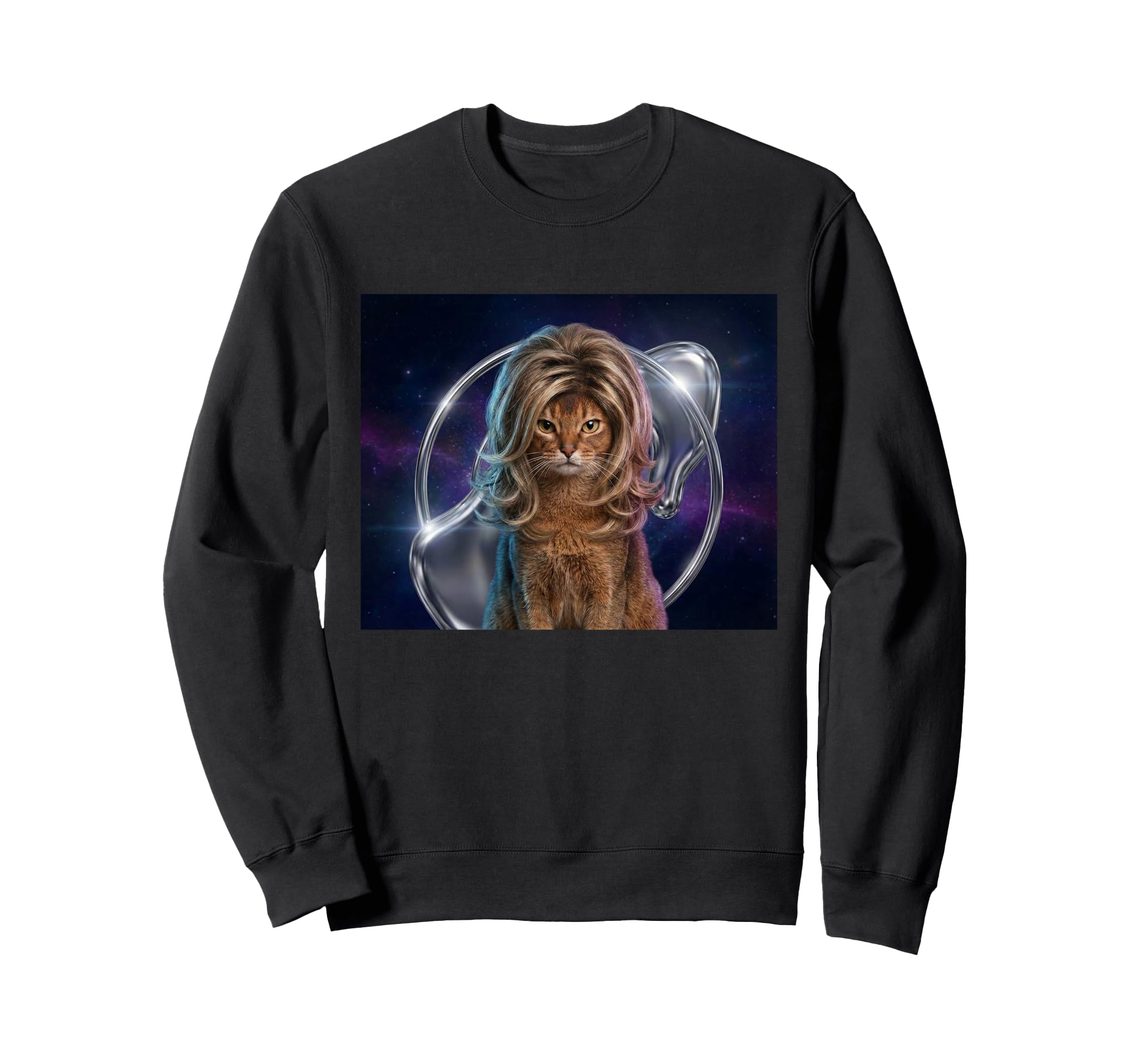 90S Rachel Hairstyle Abyssinian Cat Sweatshirt - Trendy Graphic Unisex - T-Shirt, Sweatshirt, Hoodie
